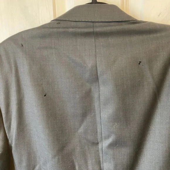 Calvin Klein Lord & Taylor Men's 44L Slim Fit Suit Blazer Jacket Gray 100% Wool - Picture 13 of 14